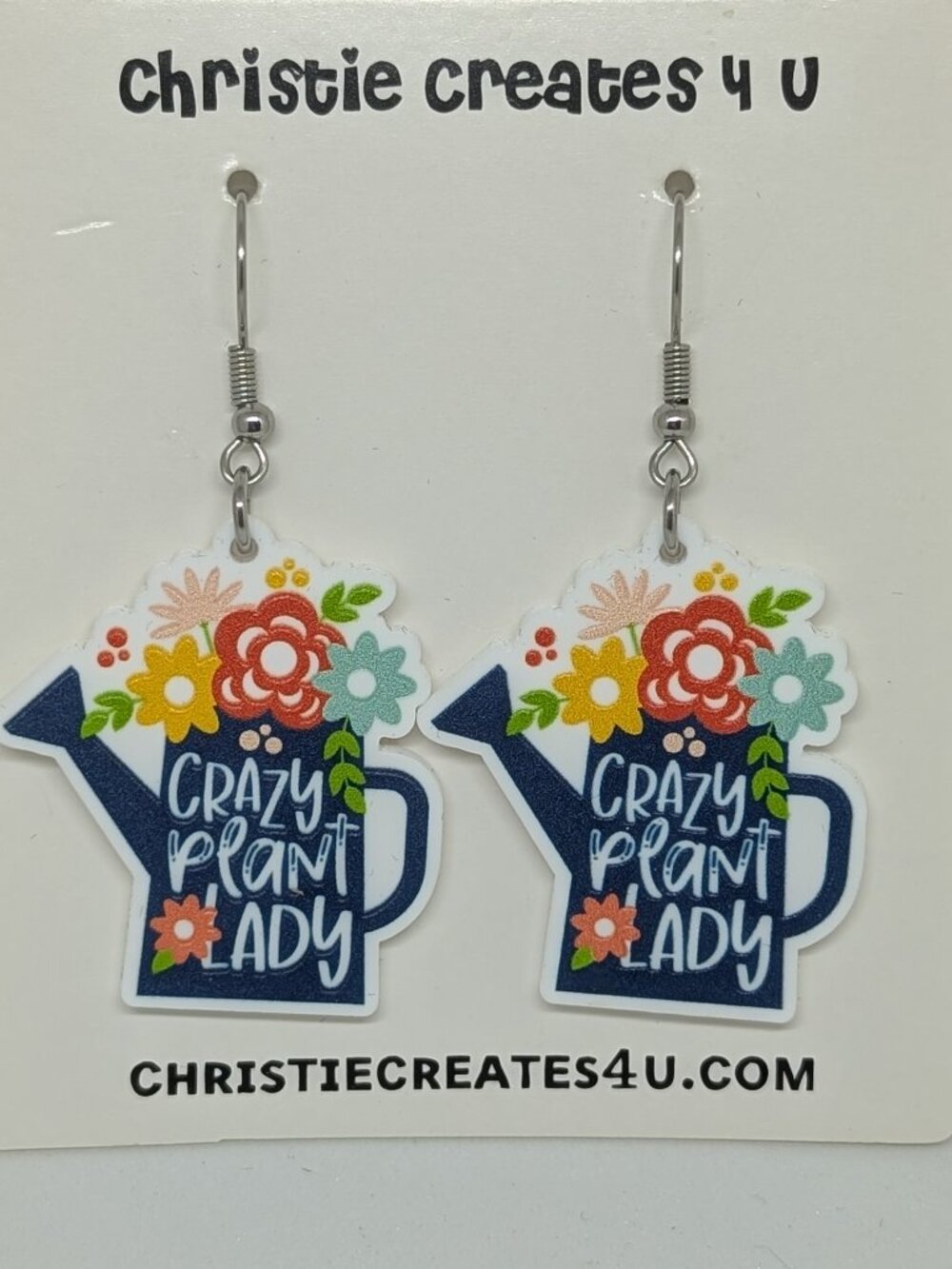 crazy plant lady earrings